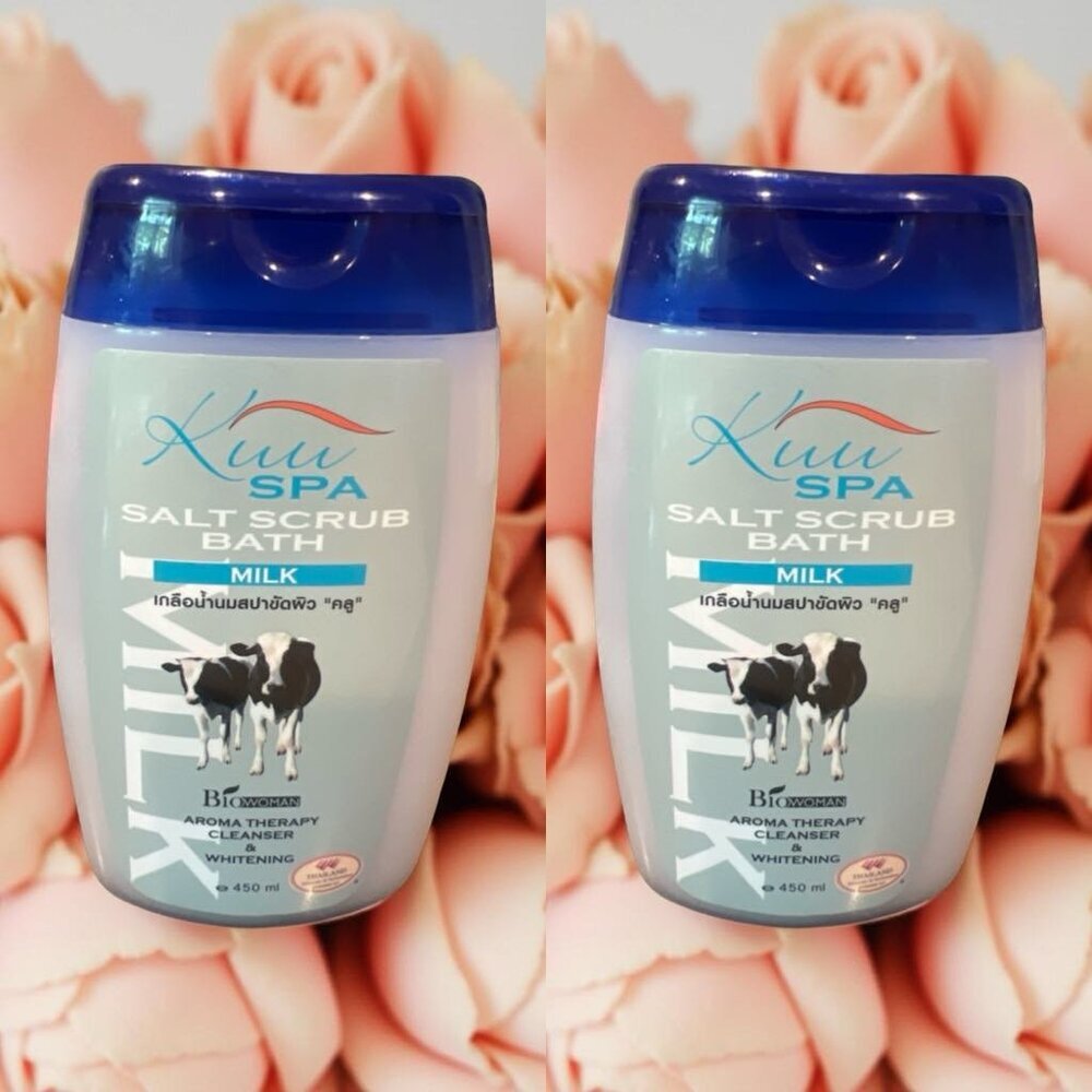 Biowoman KUU Spa Salt Scrub Bath Aroma Therapy Cleanser & Whitening 450 ml_ 2 un
